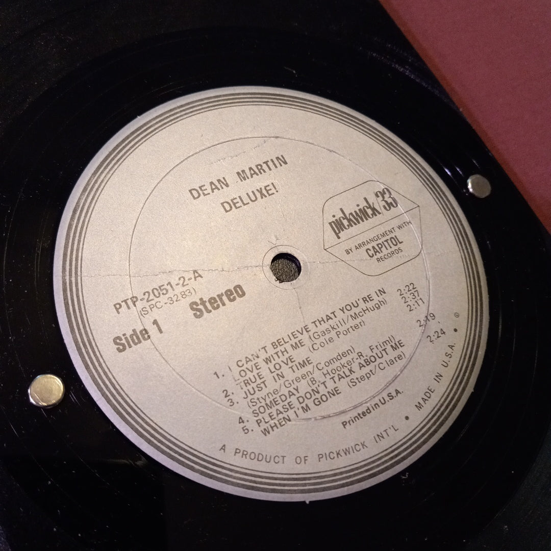 Dean Martin "Deluxe!" Vintage Vinyl Record Notebook ‐ Premium Artist-Quality Sketchbook
