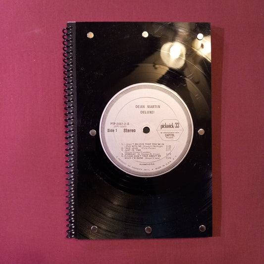 Dean Martin "Deluxe!" Vintage Vinyl Record Notebook ‐ Premium Artist-Quality Sketchbook