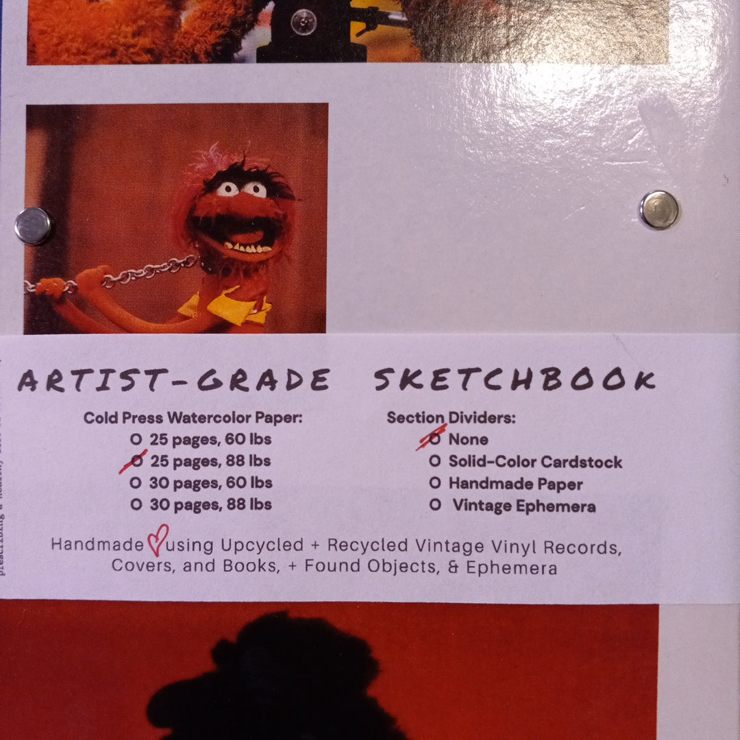 "The Muppet's Movie" Vintage Vinyl Record Cover Sketchbook ‐ Premium Artist-Quality Sketchbook