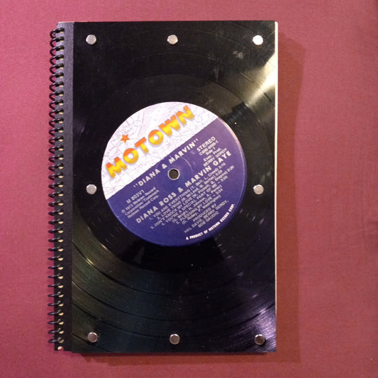 Diana Ross & Marvin Gaye "Diana & Marvin" Vintage Vinyl Record Sketchbook ‐ Premium Artist-Quality Sketchbook
