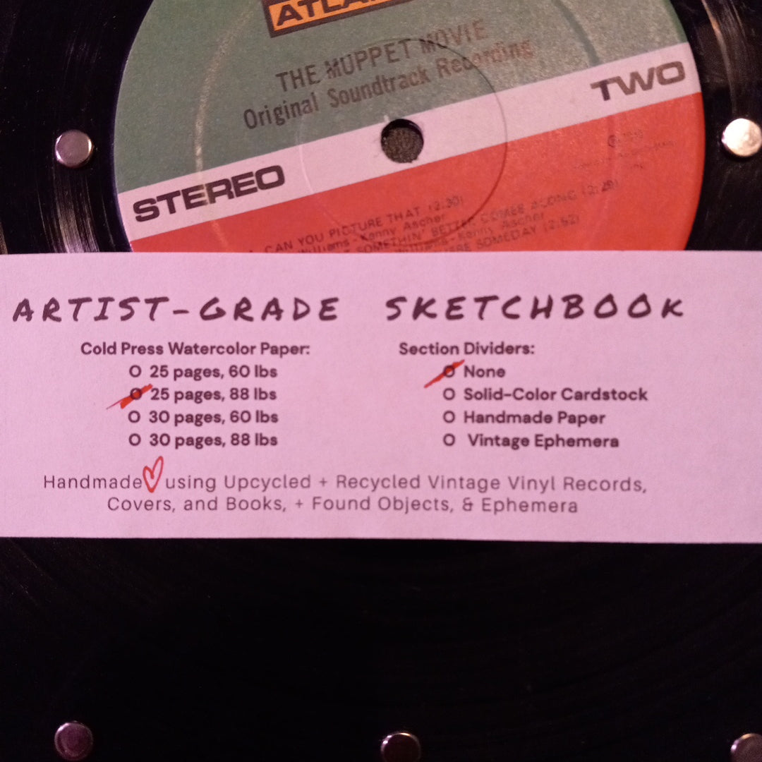 "The Muppet Movie" Vintage Vinyl Record Sketchbook ‐ Premium Artist-Quality Sketchbook