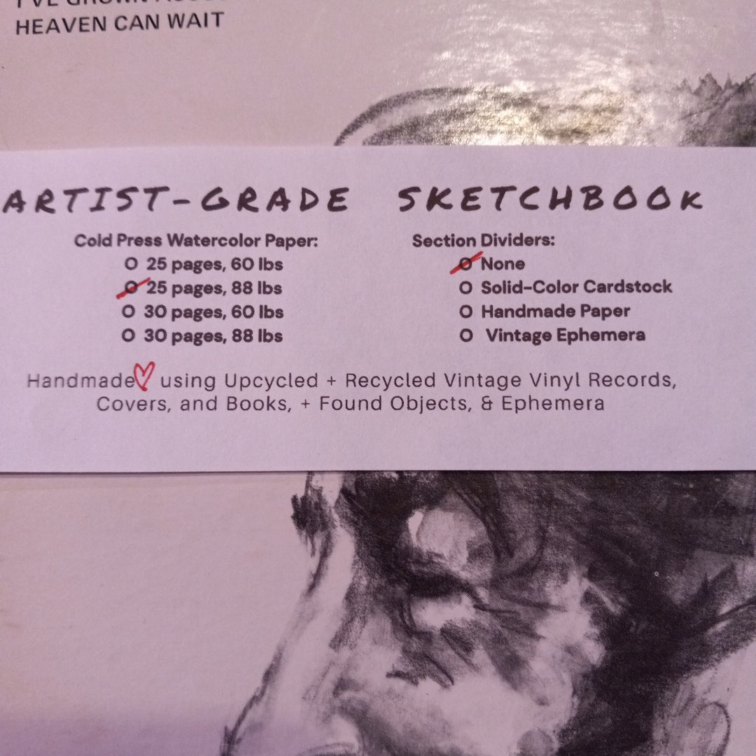 Dean Martin "This Time I'm Swingin'" Vintage Vinyl Record Cover : Premium Artist-Quality Sketchbook