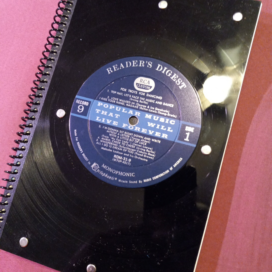 Reader's Digest "Popular Music That Will Live Forever" Anthology Vintage Vinyl Record Sketchbook ‐ Premium Artist-Quality Sketchbook